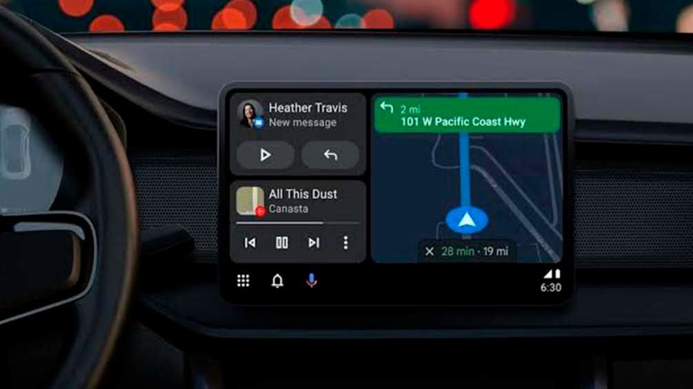 Iconos de funcionalidades disponibles en Android Auto