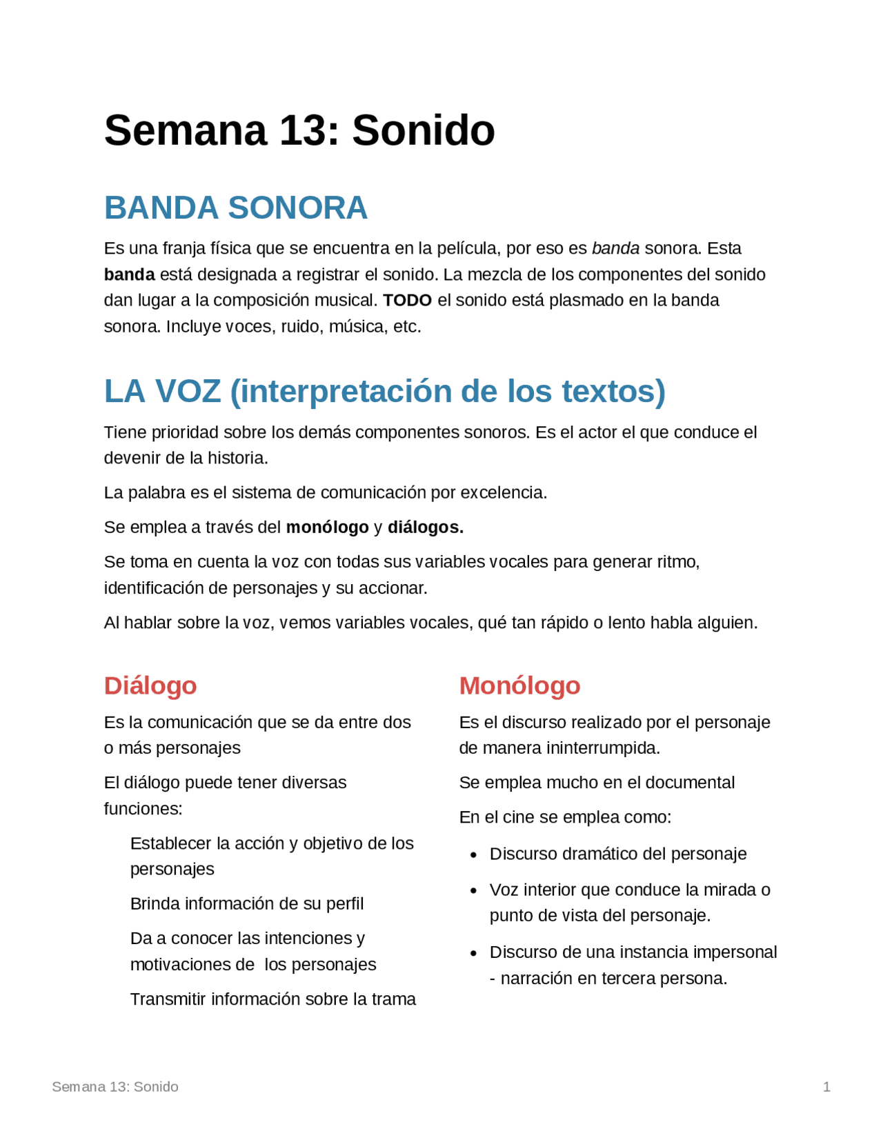Tipos de ruidos en la banda musical