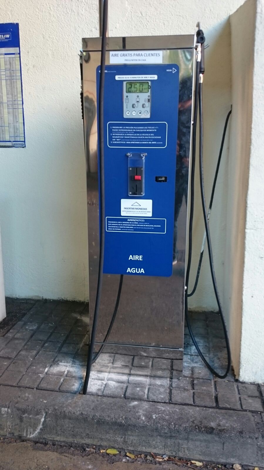 Precio del inflado de ruedas en gasolineras