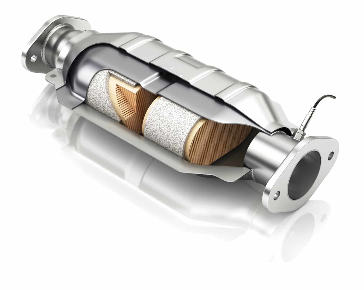 Catalizador de un vehículo en funcionamiento