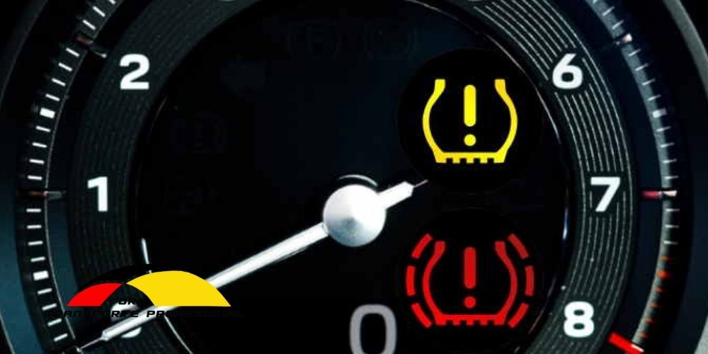 Neumático desinflado con luz de advertencia encendida