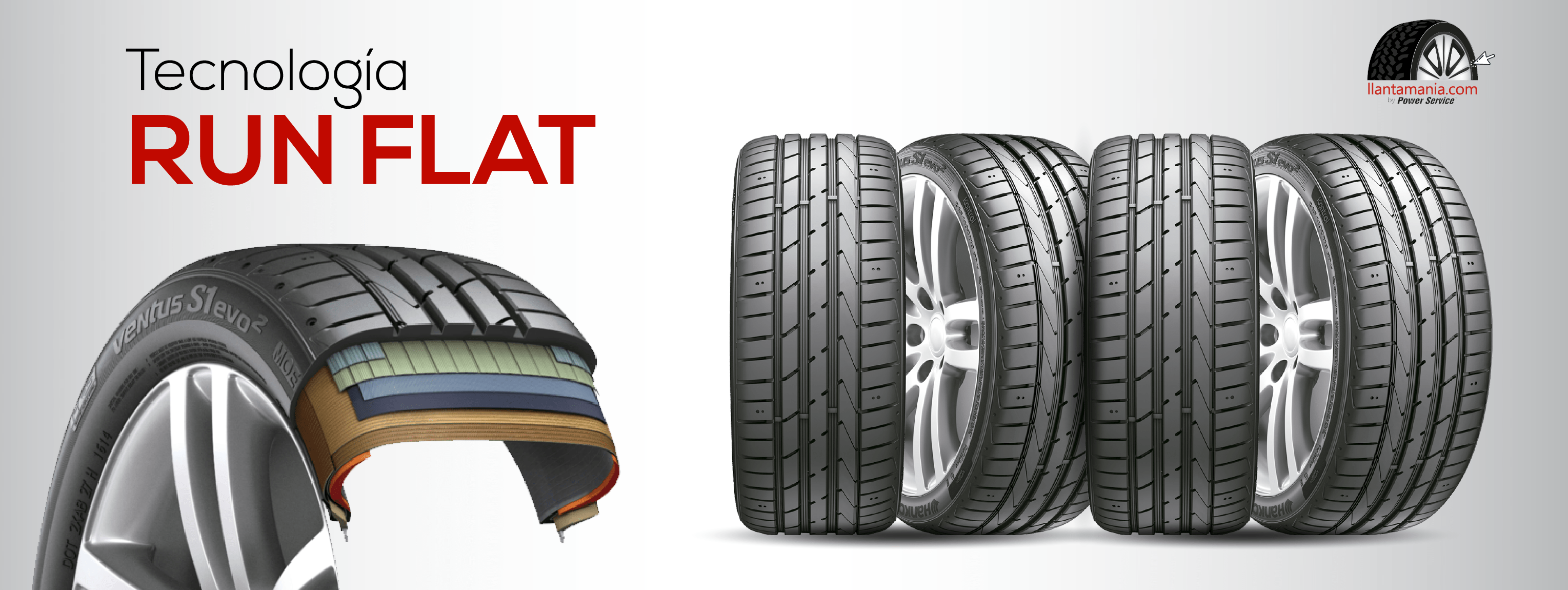 Llanta Run Flat en buen estado