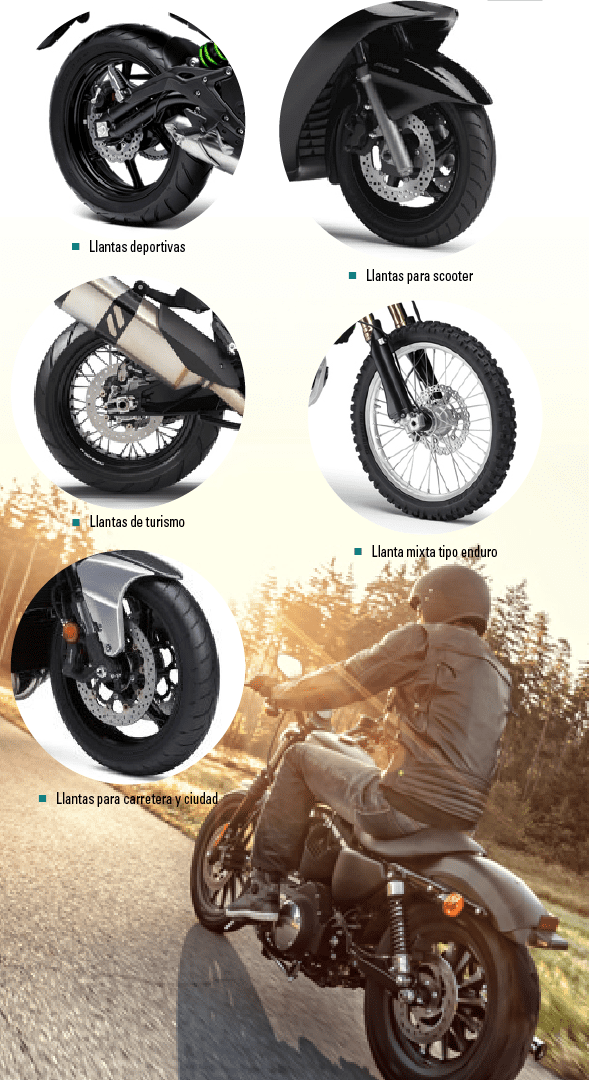 Cuánto aire lleva una moto 250 Italika 3 Moto con llantas con diferentes niveles de aire