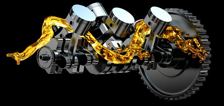 Aceite de motor protegiendo las piezas clave