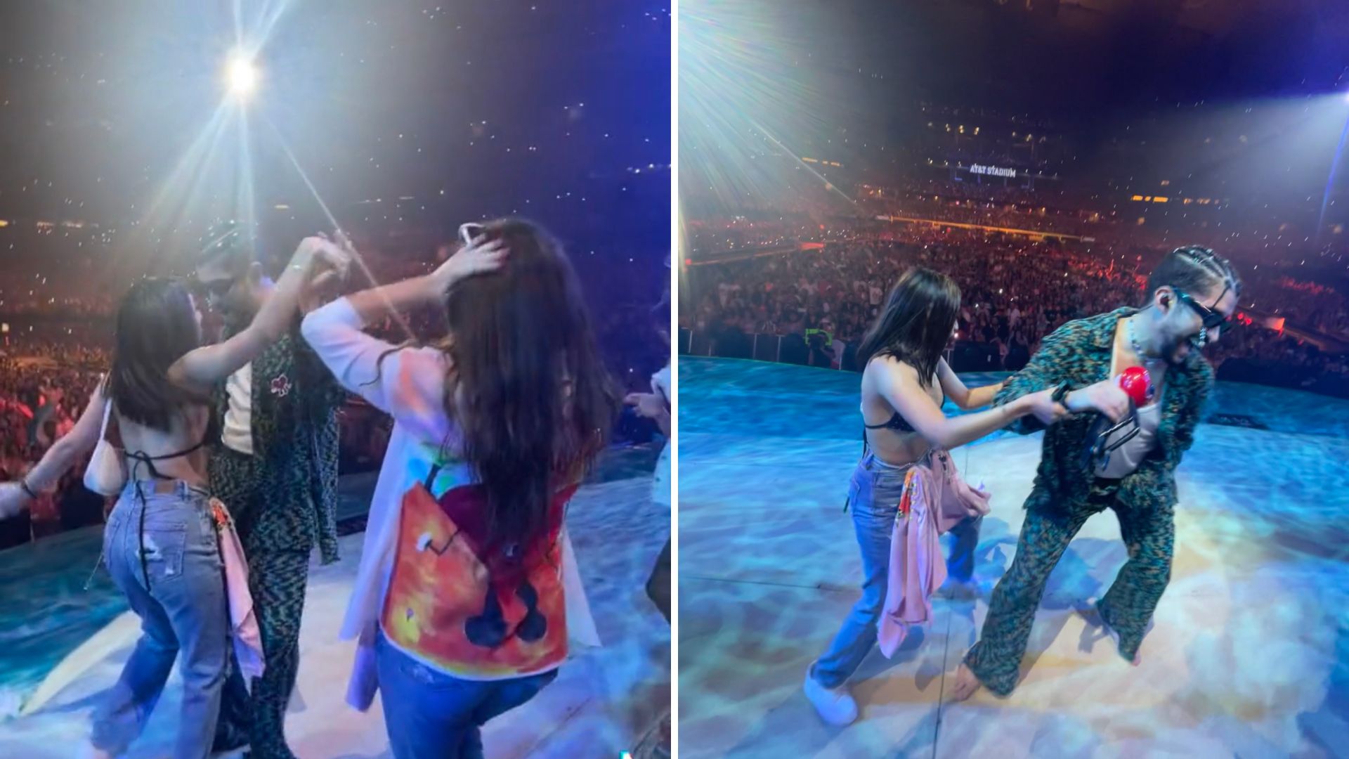 Bad Bunny en concierto con fans emocionados
