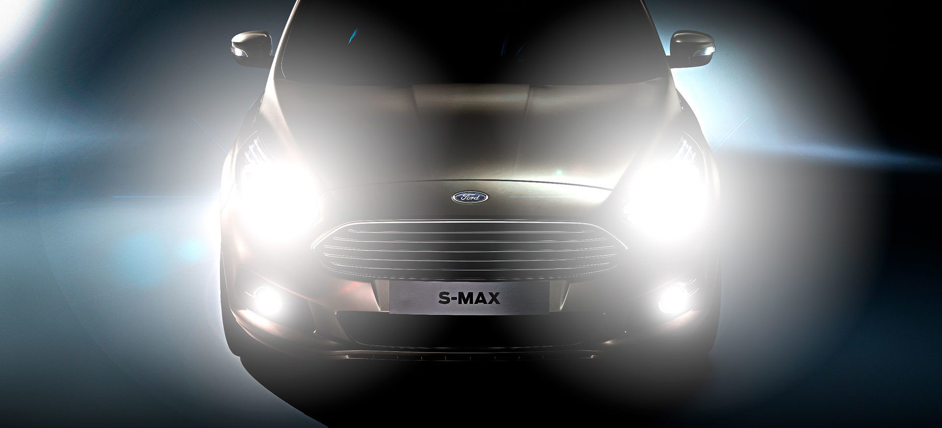 Luces del coche encendidas en la noche