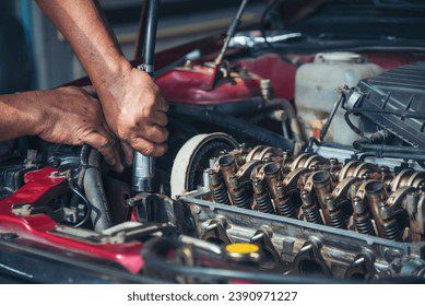 close mechanic man hands repairing 260nw 2390971227