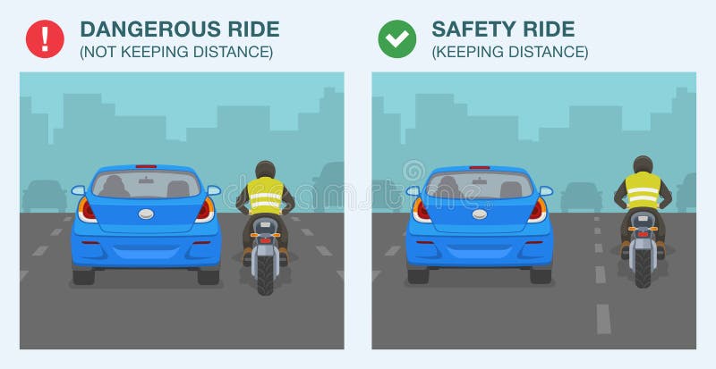 coche manteniendo distancia segura en ciudad
