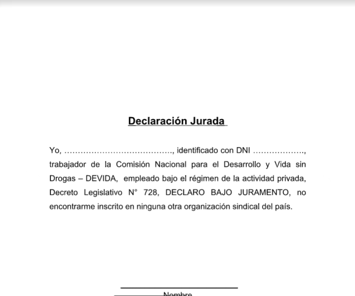 Cómo hacer una declaración jurada de ingresos para una beca alimentaria 1 declaracion jurada 1