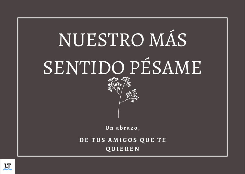 dedicatoria pesame