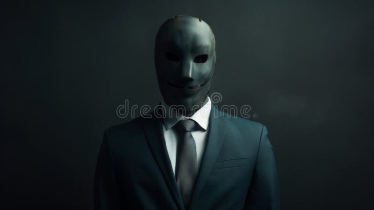 el hombre enigmatico sin rostro un encuentro de negocios oscuro y misterioso empresario con una camisa mascara representa 292816783