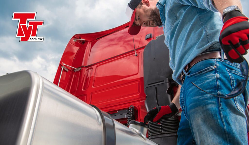 Camioneta en mantenimiento para ahorrar combustible