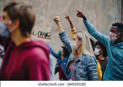 group people activists protesting on 260nw 1845592183