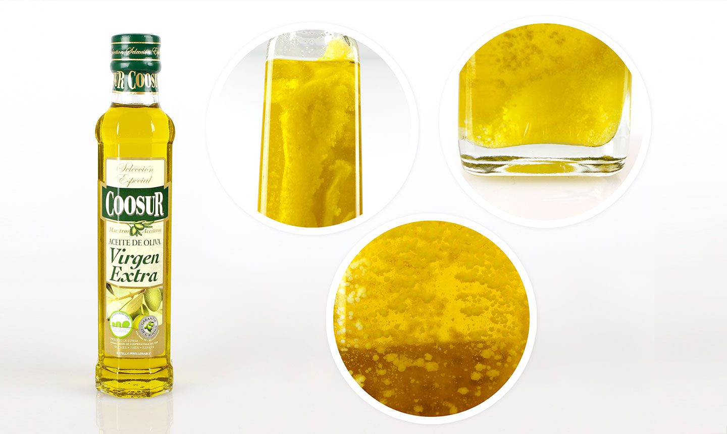 Aceite de maíz en diferentes temperaturas