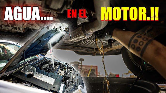 Motor inundado siendo reparado por mecánico especializado