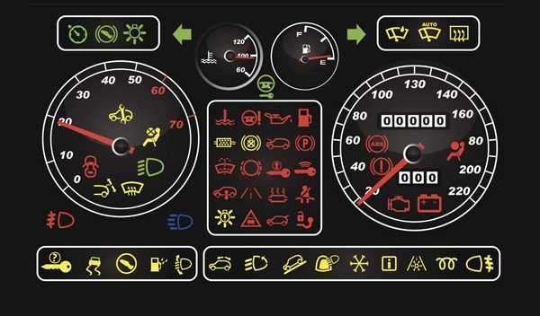 luces advertencia tablero auto