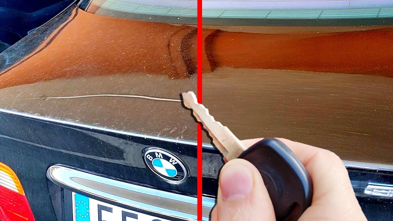 Rayón profundo en la pintura del carro