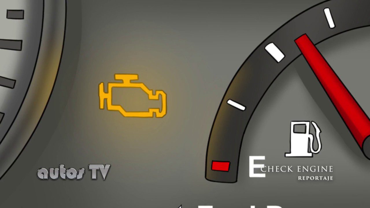 Motor de coche con luz Check Engine