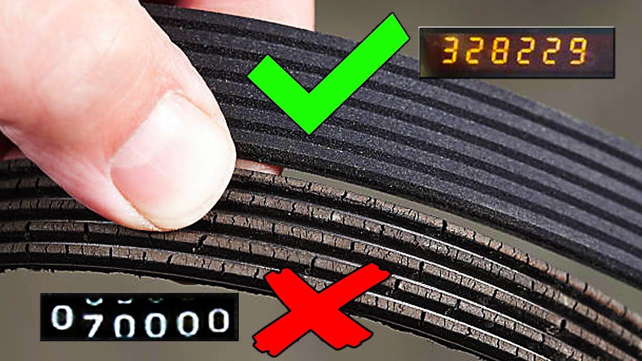 Correa del alternador desgastada y chirriante