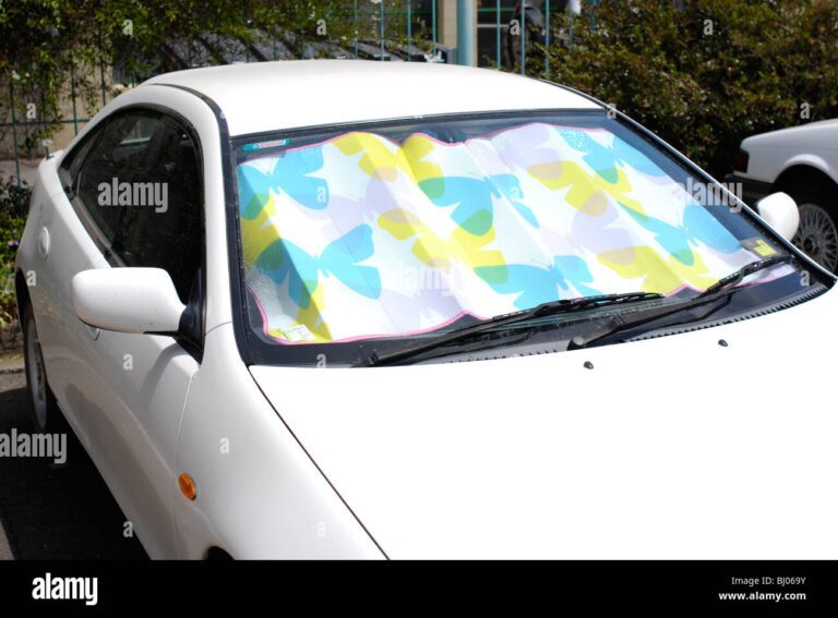 parasol de coche parabrisas en hot dia soleado bj069y