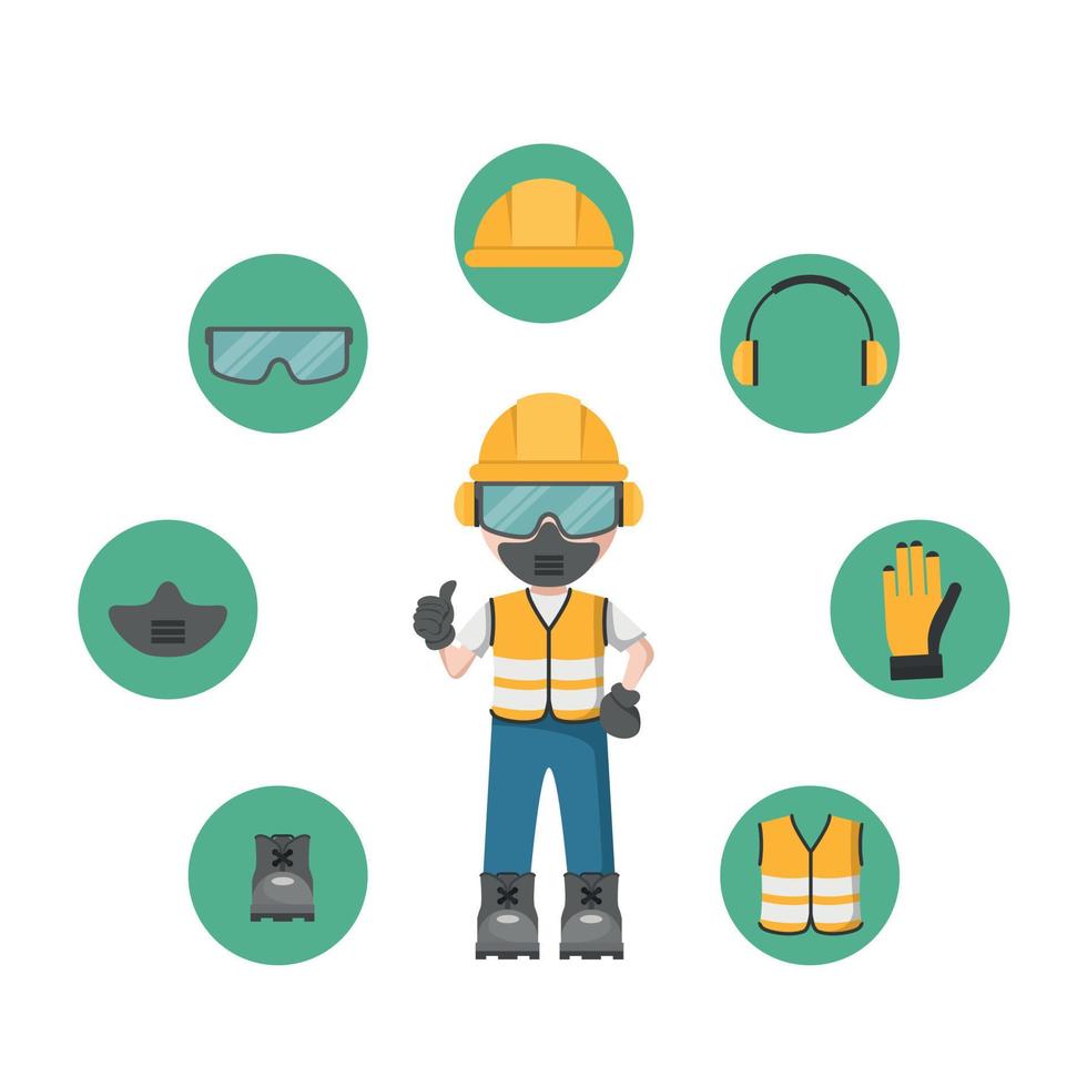 Persona utilizando equipo de protección adecuado