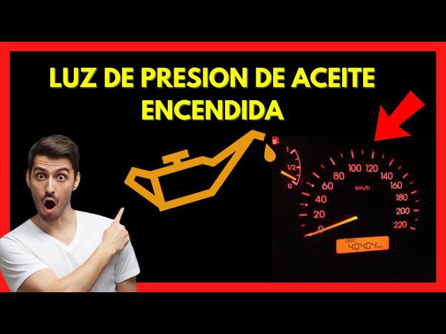Motor de coche con luz de aceite