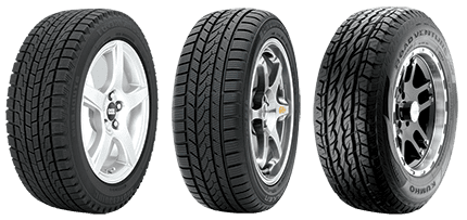 Llantas de diferentes tamaños y diseños