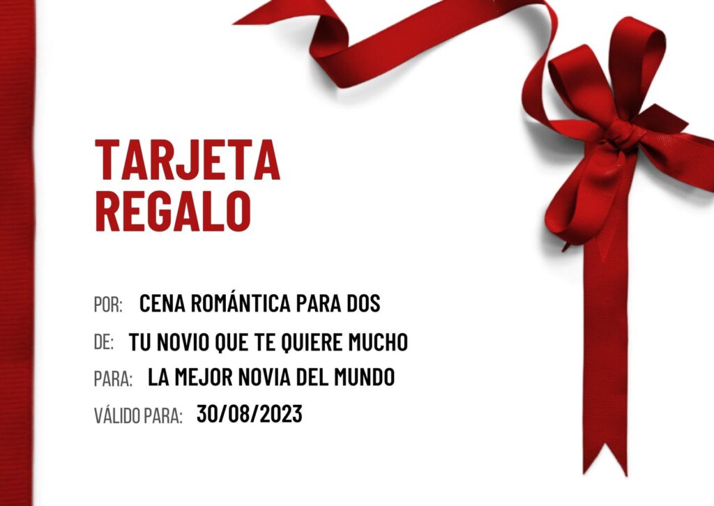 tarjeta regalo