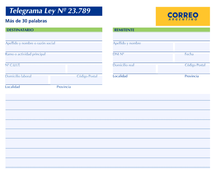 Qué fecha se pone en un telegrama de renuncia 1 telegrama renuncia