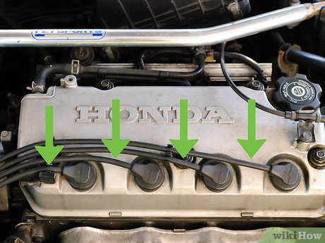 Cambio de cables de bujías en coche
