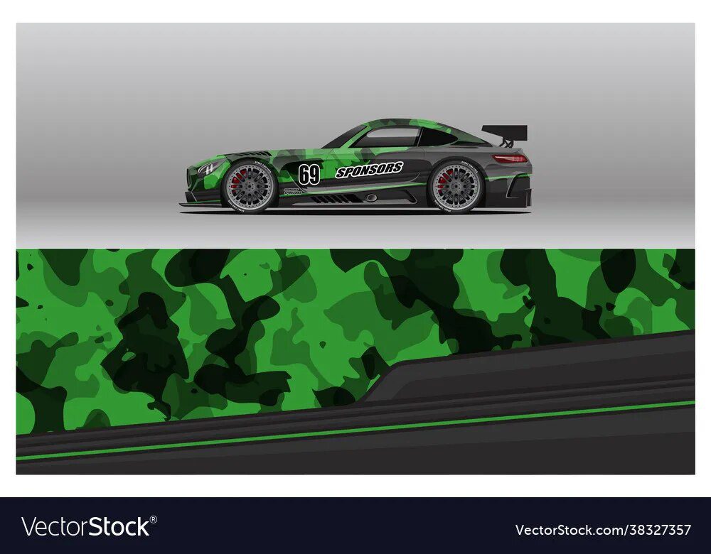 vinilo decorativo en coche brillante y colorido