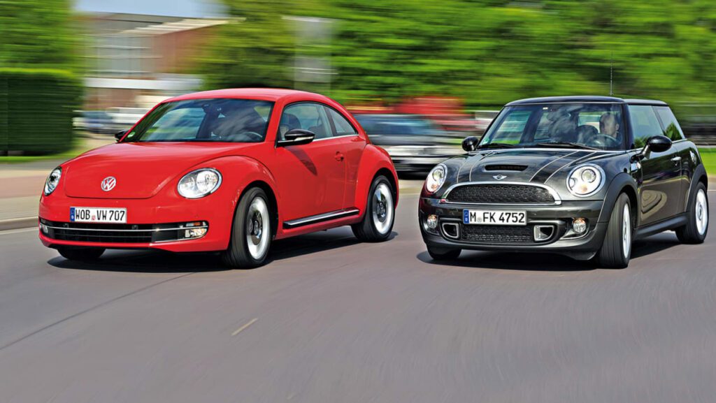 volkswagen beetle y mini cooper juntos